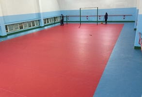 北碚師范大學體育館鋪設室內運動地板膠